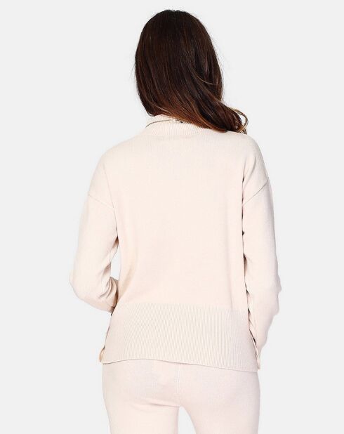 Pull en Cachemire 4 fils mélangé Agathe crème
