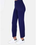 Pantalon en Cachemire 4 fils mélangé Zoé bleu nuit