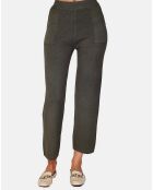 Pantalon en Cachemire 4 fils mélangé Zoé kaki