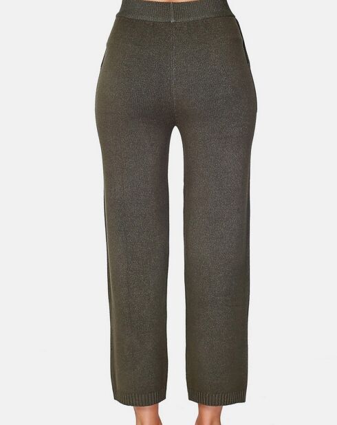 Pantalon en Cachemire 4 fils mélangé Zoé kaki
