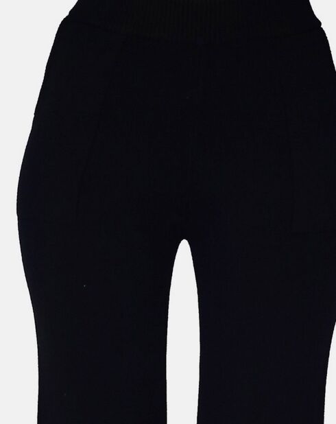Pantalon en Cachemire 4 fils mélangé Zoé noir