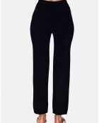 Pantalon en Cachemire 4 fils mélangé Zoé noir