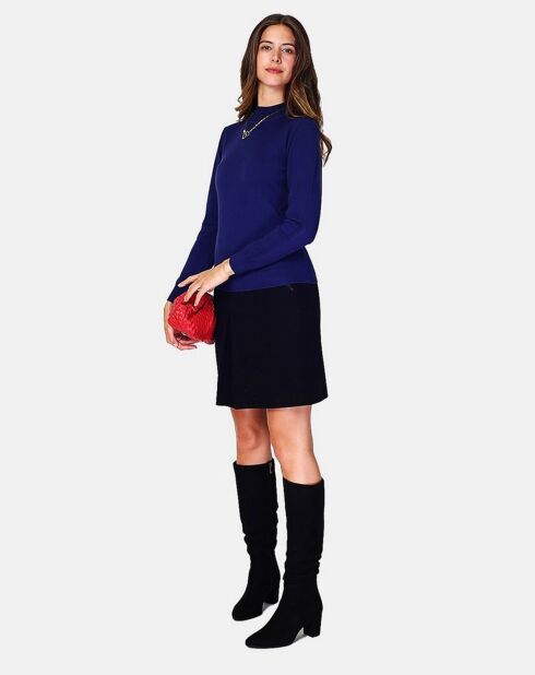 Pull en Cachemire 3 fils mélangé Nina bleu nuit