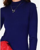 Pull en Cachemire 3 fils mélangé Nina bleu nuit