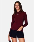 Pull en Cachemire 3 fils mélangé Nina bordeaux