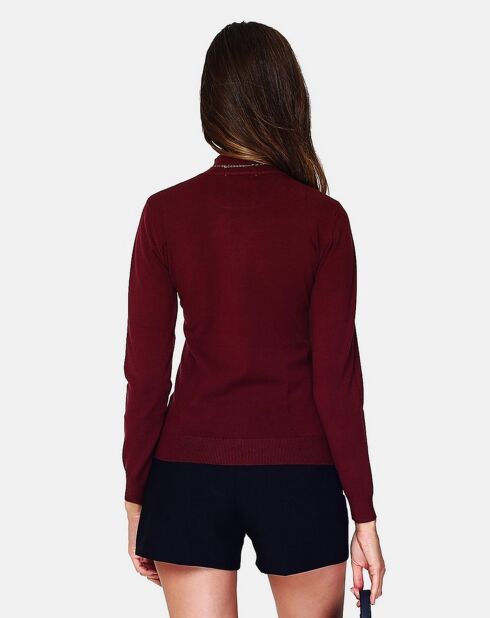 Pull en Cachemire 3 fils mélangé Nina bordeaux