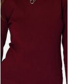 Pull en Cachemire 3 fils mélangé Nina bordeaux
