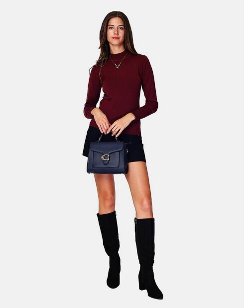 Pull en Cachemire 3 fils mélangé Nina bordeaux