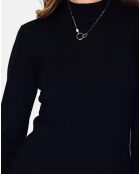 Pull en Cachemire 3 fils mélangé Nina noir