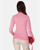 Pull en Cachemire 3 fils mélangé Nina princesse rose