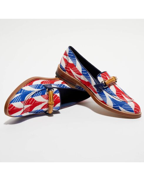 Mocassins Aviation bleu/blanc/rouge