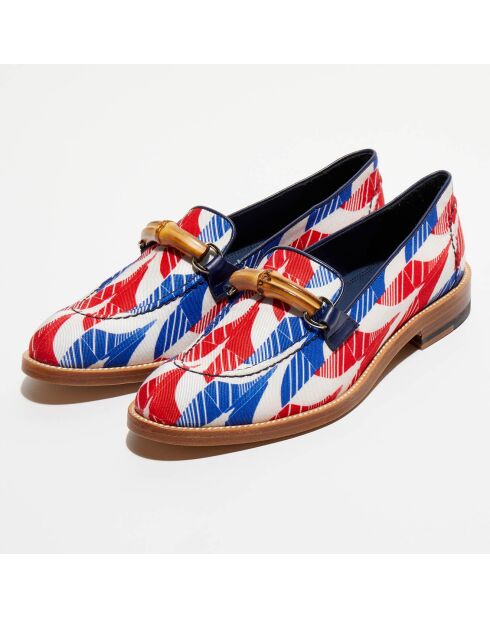 Mocassins Aviation bleu/blanc/rouge