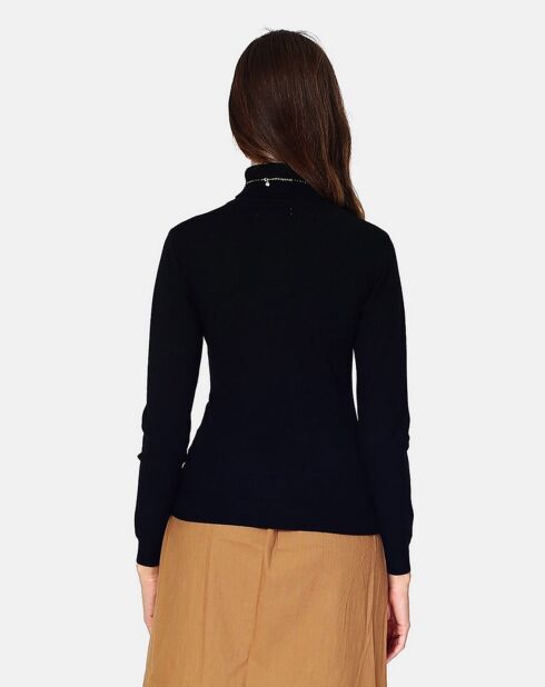 Pull en Cachemire 3 fils mélangé Juliette noir