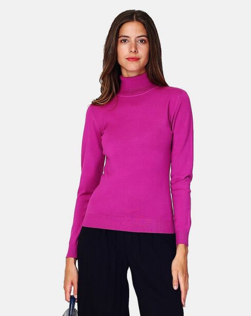Pull en Cachemire 3 fils mélangé Juliette orchidée