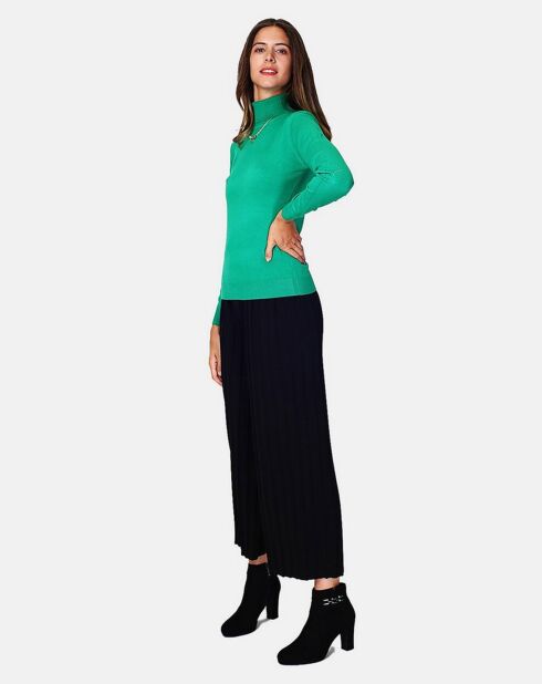 Pull en Cachemire 3 fils mélangé Juliette vert virid