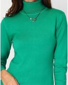 Pull en Cachemire 3 fils mélangé Juliette vert virid