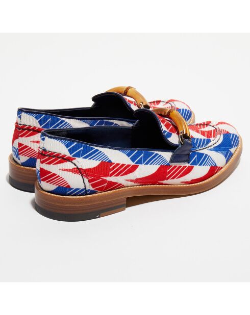 Mocassins Aviation bleu/blanc/rouge