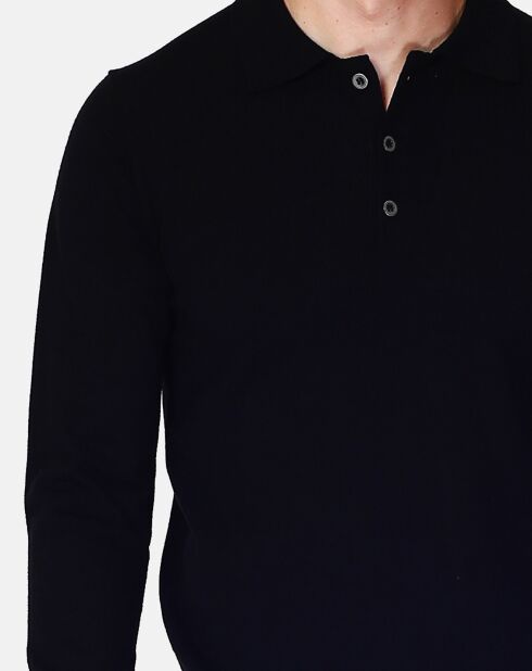Pull en Cachemire 3 fils mélangé Michel noir