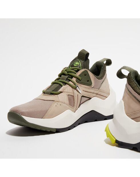 Baskets en Cuir & Textile Madbury taupe