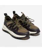 Baskets en Velours de Cuir Boroughs vertes