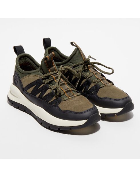 Baskets en Velours de Cuir Boroughs vertes