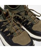 Baskets en Velours de Cuir Boroughs vertes