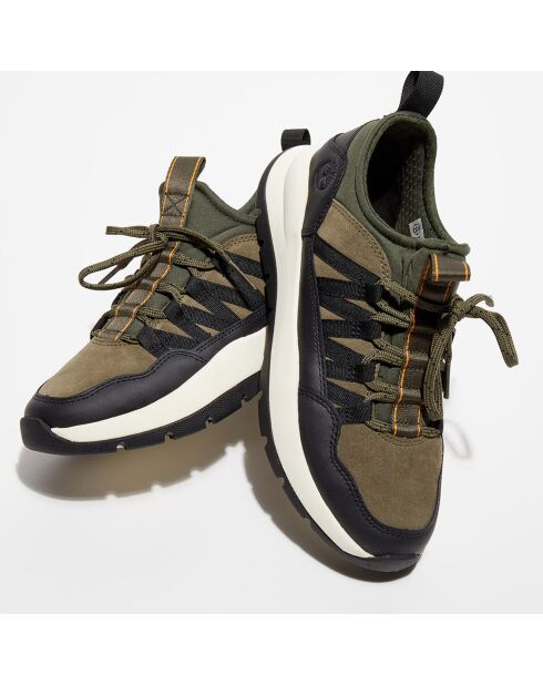Baskets en Velours de Cuir Boroughs vertes