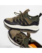 Baskets en Velours de Cuir Boroughs vertes