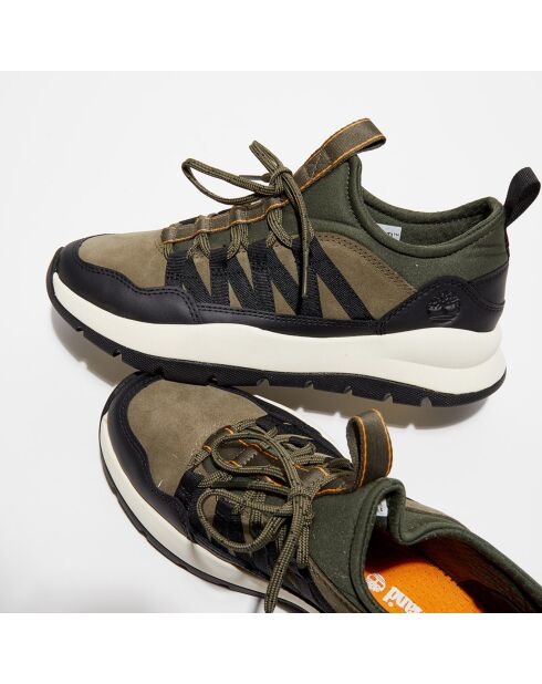 Baskets en Velours de Cuir Boroughs vertes