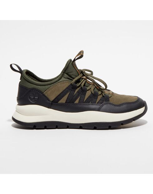 Baskets en Velours de Cuir Boroughs vertes