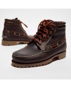 Boots en Cuir 7 Eye marron