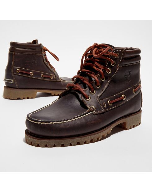 Boots en Cuir 7 Eye marron