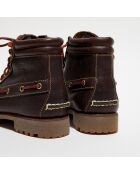 Boots en Cuir 7 Eye marron