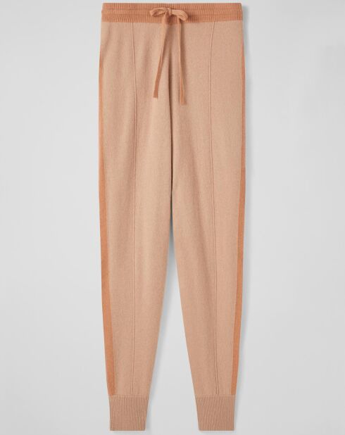Bergen camel broek van 100% kasjmier