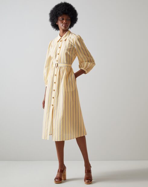 Aarons jurk crème/geel