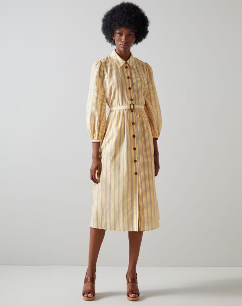 Aarons jurk crème/geel