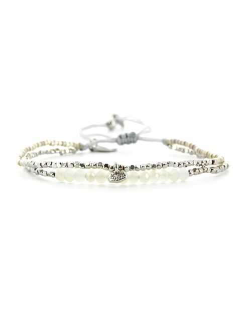 Bracelet Silver Nude Ella Perle de Miyuki argenté