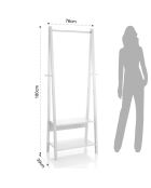 Portant delia blanc - 180x66x39 cm
