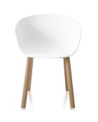 4 Chaises mork blanc mat/chêne - 75x52x57 cm