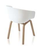 4 Chaises mork blanc mat/chêne - 75x52x57 cm