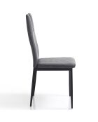 4 Chaises axandra gris foncé - 97x44x50 cm