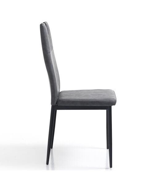 4 Chaises axandra gris foncé - 97x44x50 cm