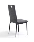 4 Chaises axandra gris foncé - 97x44x50 cm