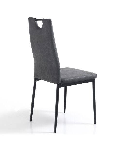 4 Chaises axandra gris foncé - 97x44x50 cm