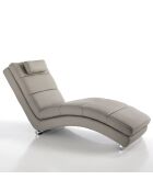 Chaise longue sofia grise - 85x62x172 cm