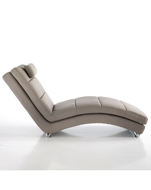 Chaise longue sofia grise - 85x62x172 cm