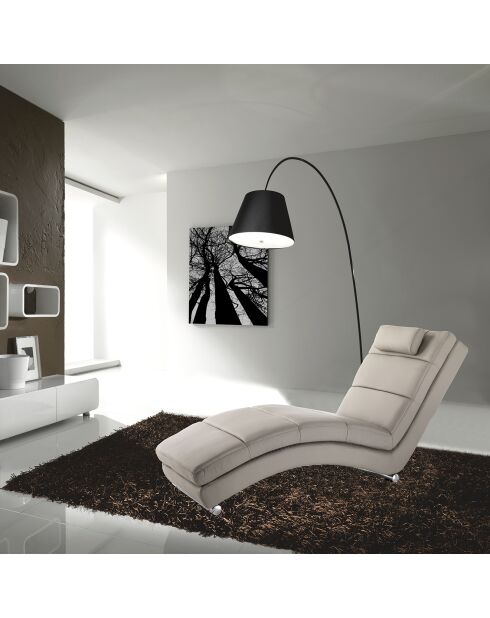 Chaise longue sofia grise - 85x62x172 cm