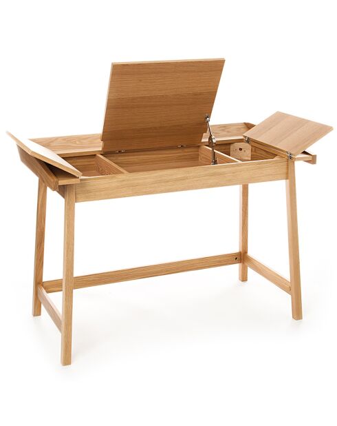 Bureau console henny chêne - 80x113x60 cm