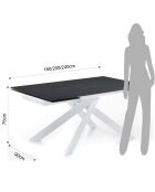 Table à rallonge giuki 2 noire - 75x90x160/200/240 cm