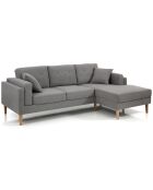 Canapé d'angle giada chêne/gris - 230x85/148x85